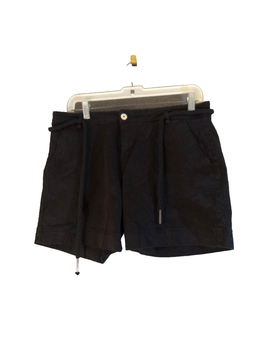 U.S Polo Assn. Shorts Belted Womens Size 11/12 Black Pockets Horse Logo